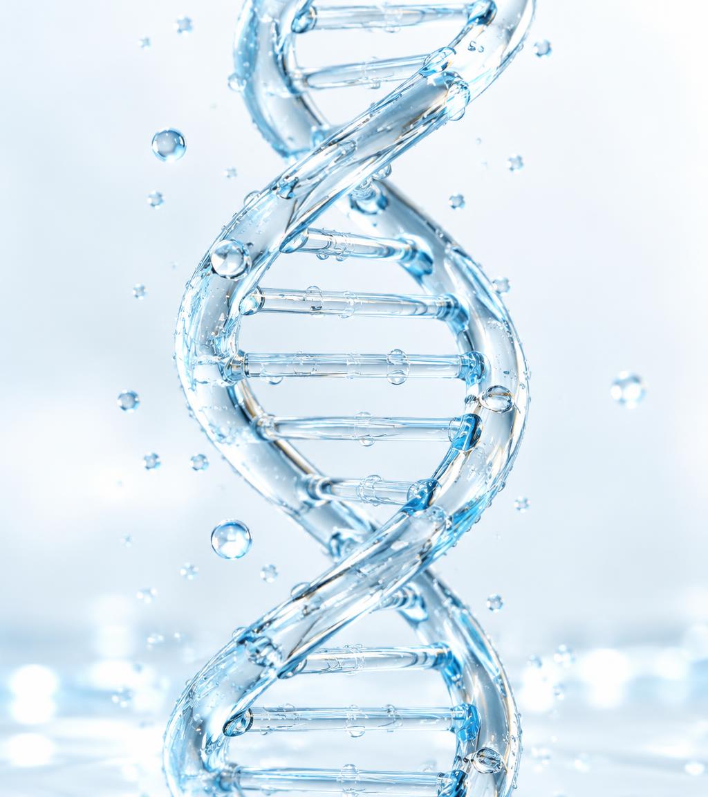 Clear glass DNA helix